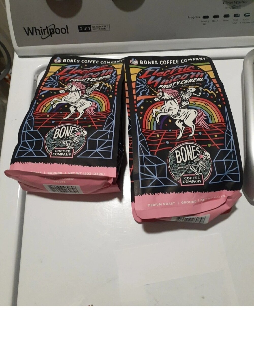 Bones Coffee Beans  Electric unicorn fruit cereal 12oz X2